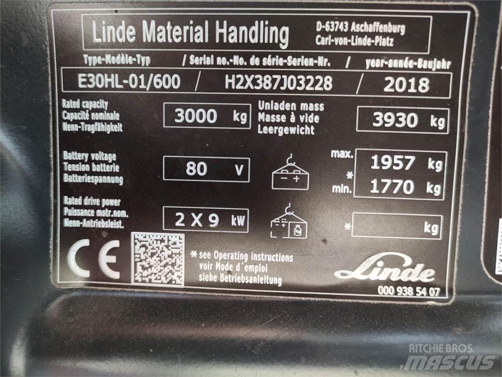 Linde E30HL-01/600-387 Empilhadores eléctricos