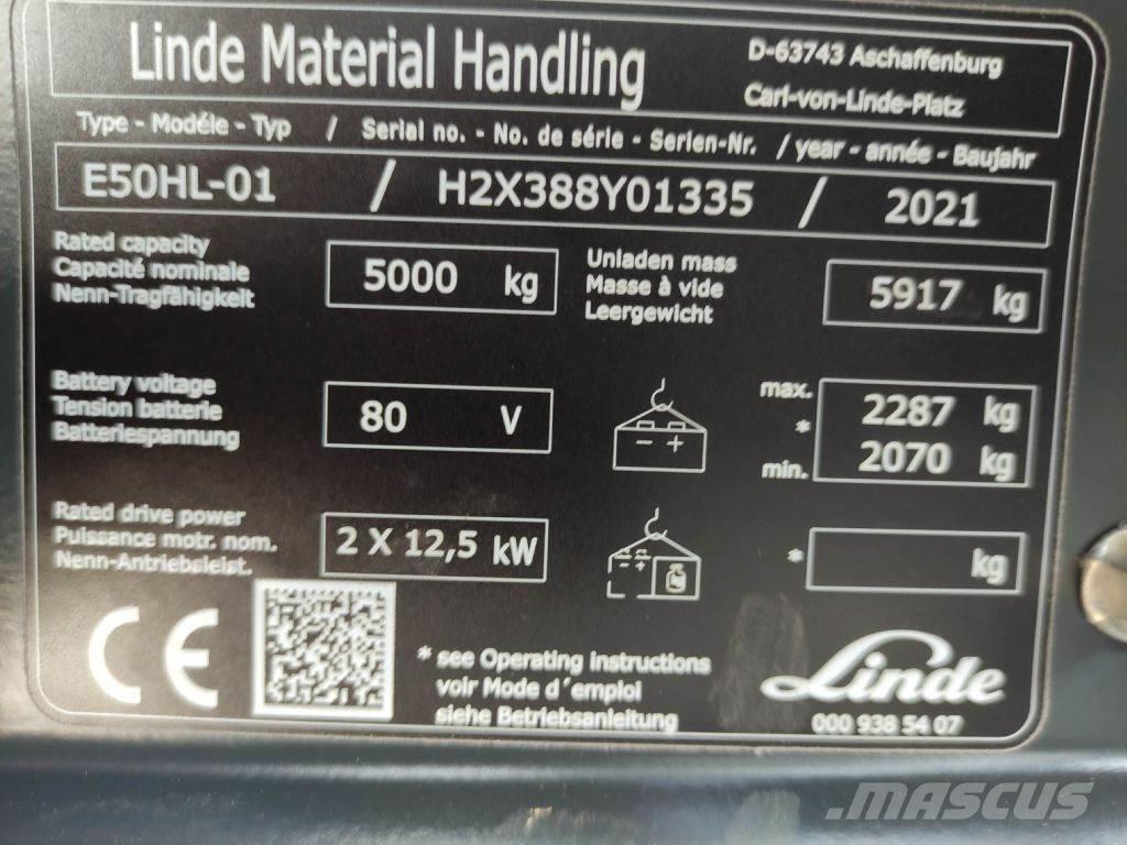 Linde E50HL-01-388 Empilhadores eléctricos