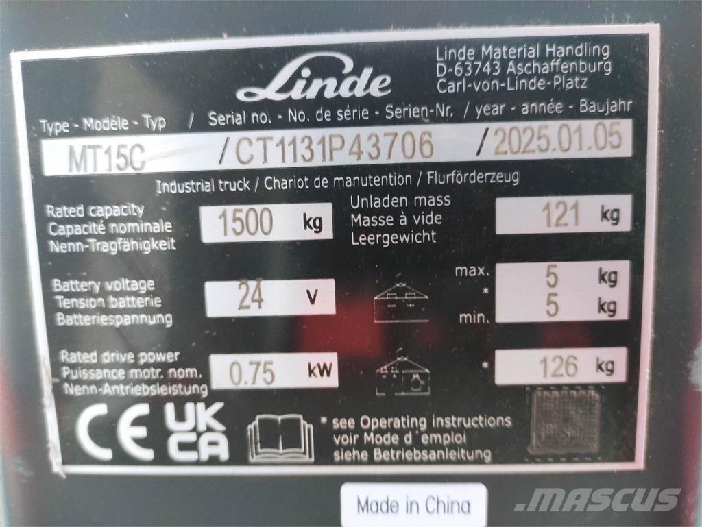 Linde MT15C Porta palettes