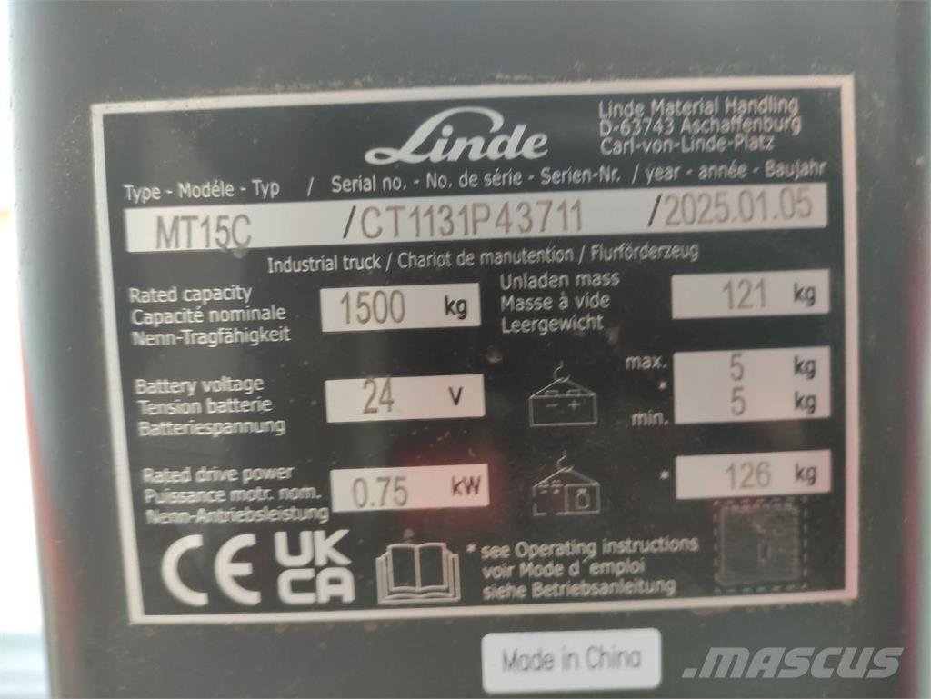 Linde MT15C Porta palettes