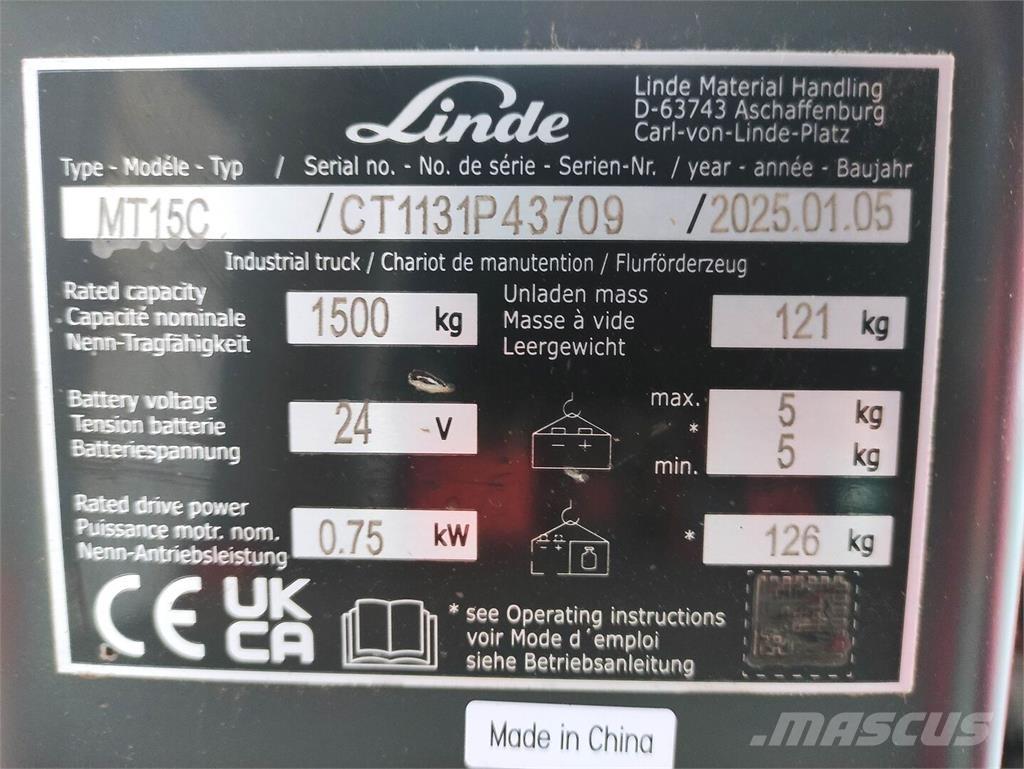 Linde MT15C Porta palettes