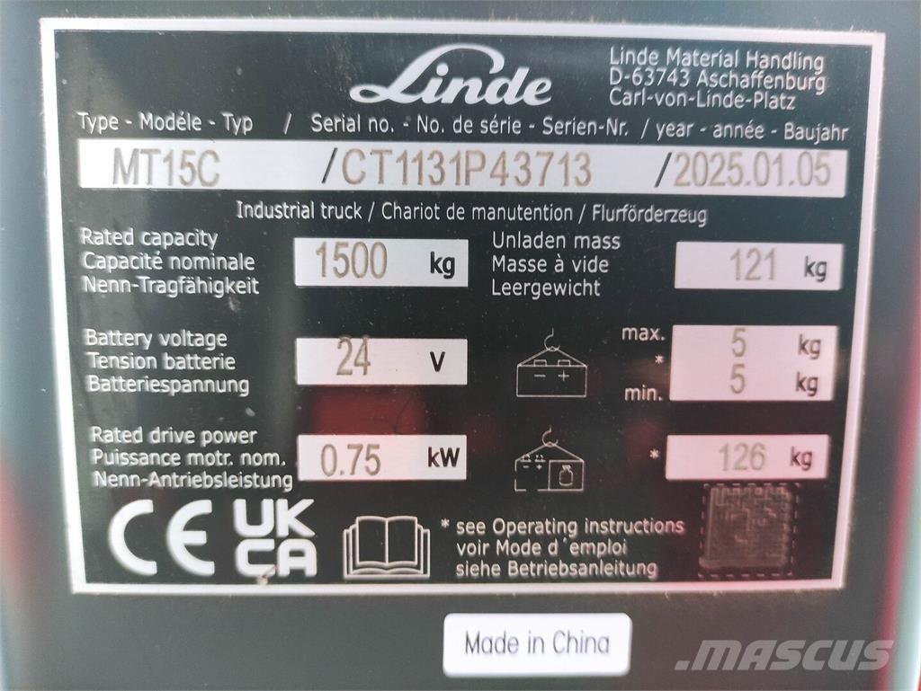 Linde MT15C Porta palettes