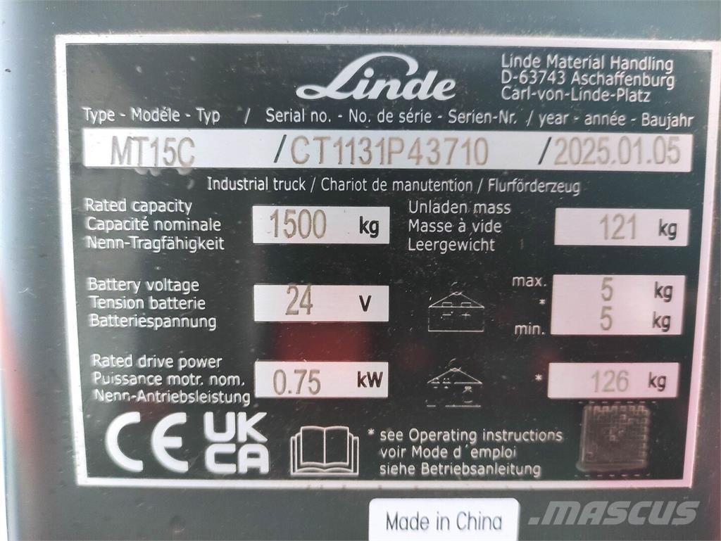 Linde MT15C Porta palettes