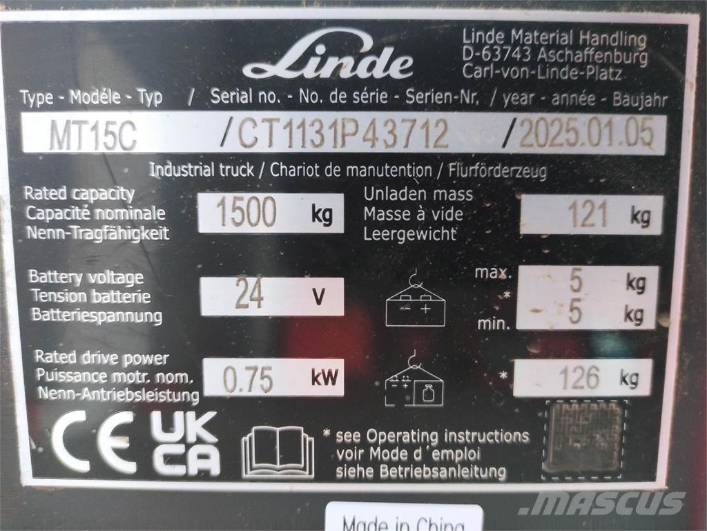 Linde MT15C Porta palettes