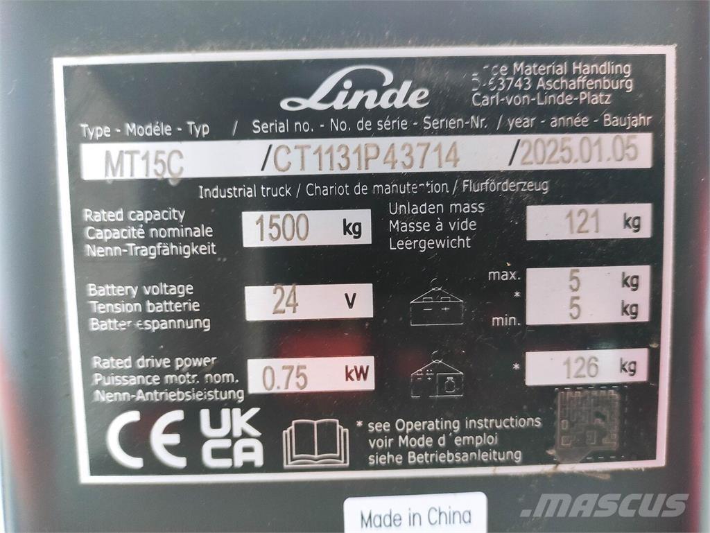 Linde MT15C Porta palettes