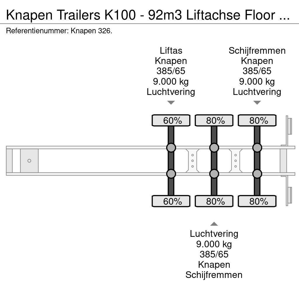 Knapen Trailers K100 - 92m3 Liftachse Floor 10mm APK/TUV Semi-reboques pisos móveis