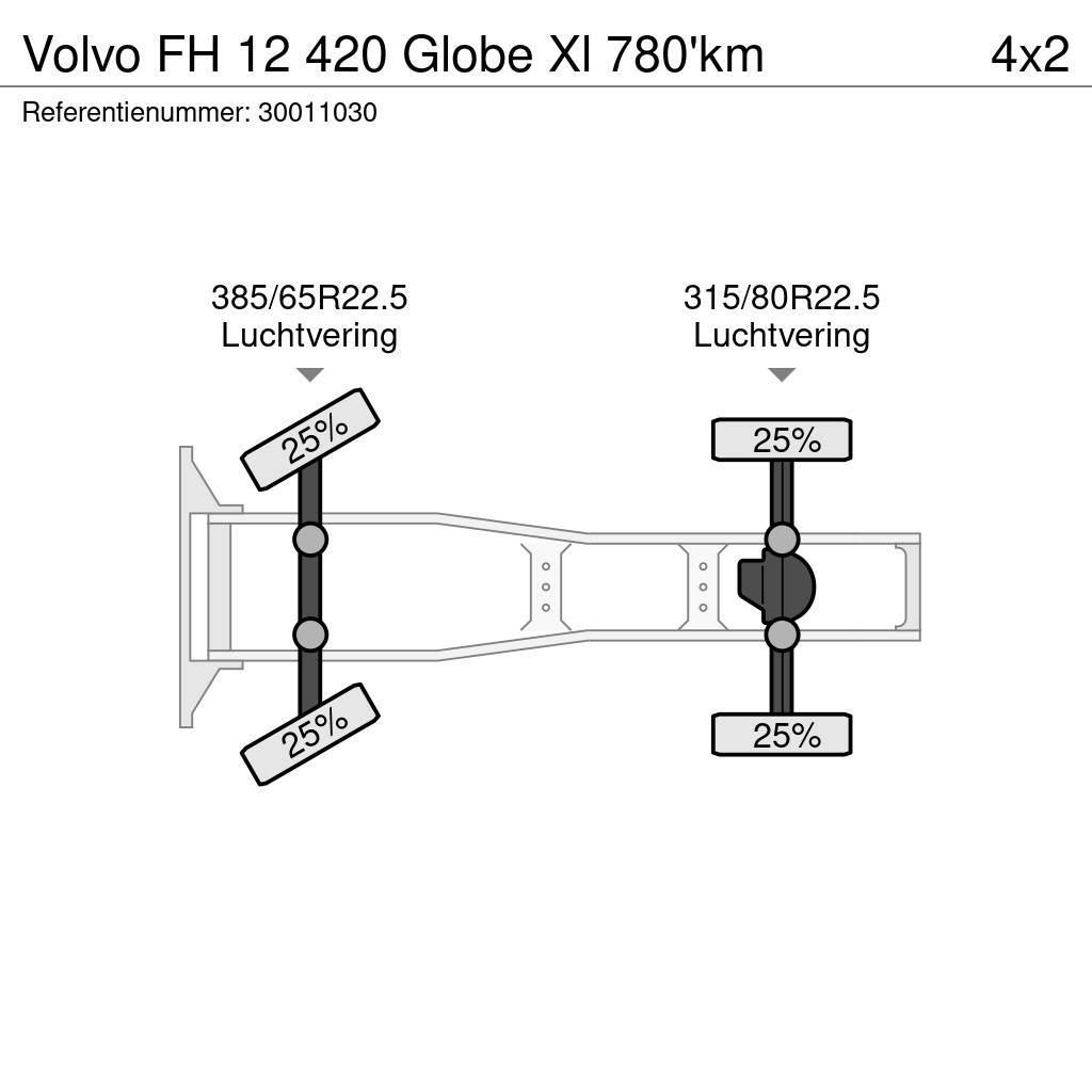 Volvo FH 12 420 Globe Xl 780'km Tractores (camiões)
