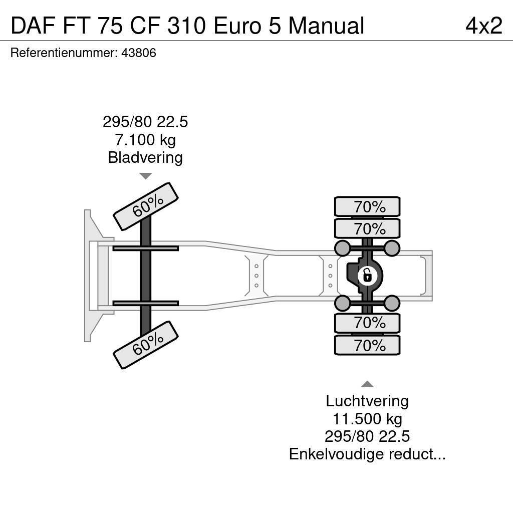 DAF FT 75 CF 310 Euro 5 Manual Tractores (camiões)