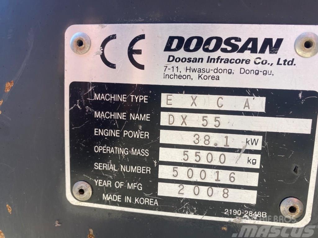Doosan DX 55 Mini Escavadoras <7t