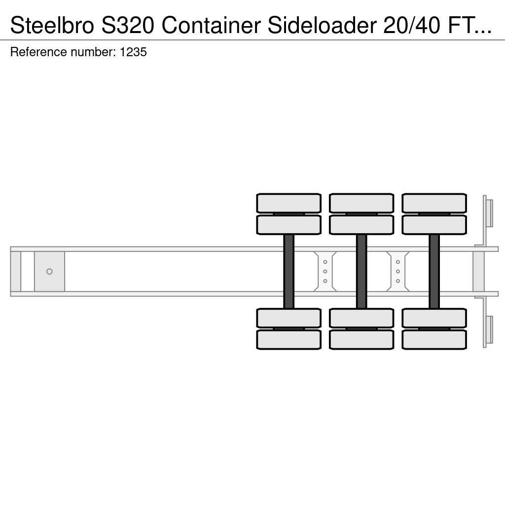 Steelbro S320 Container Sideloader 20/40 FT Remote 3 Axle 1 Semi Reboques Porta Contentores