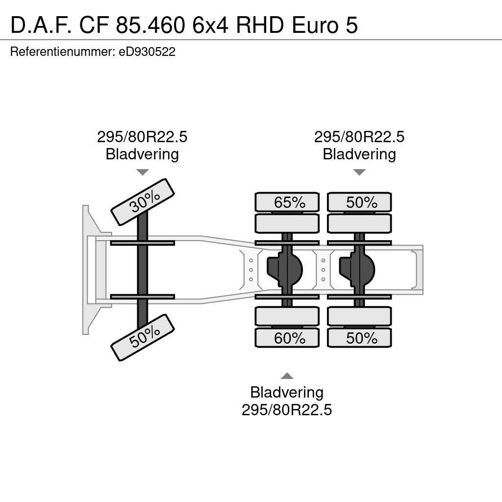 DAF CF 85.460 6x4 RHD Euro 5 Tractores (camiões)