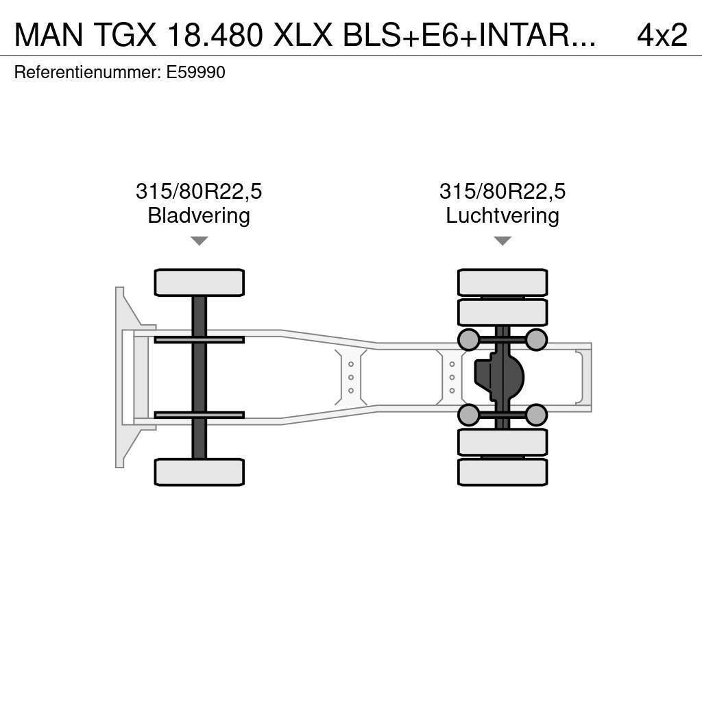 MAN TGX 18.480 XLX BLS+E6+INTARDER Tractores (camiões)