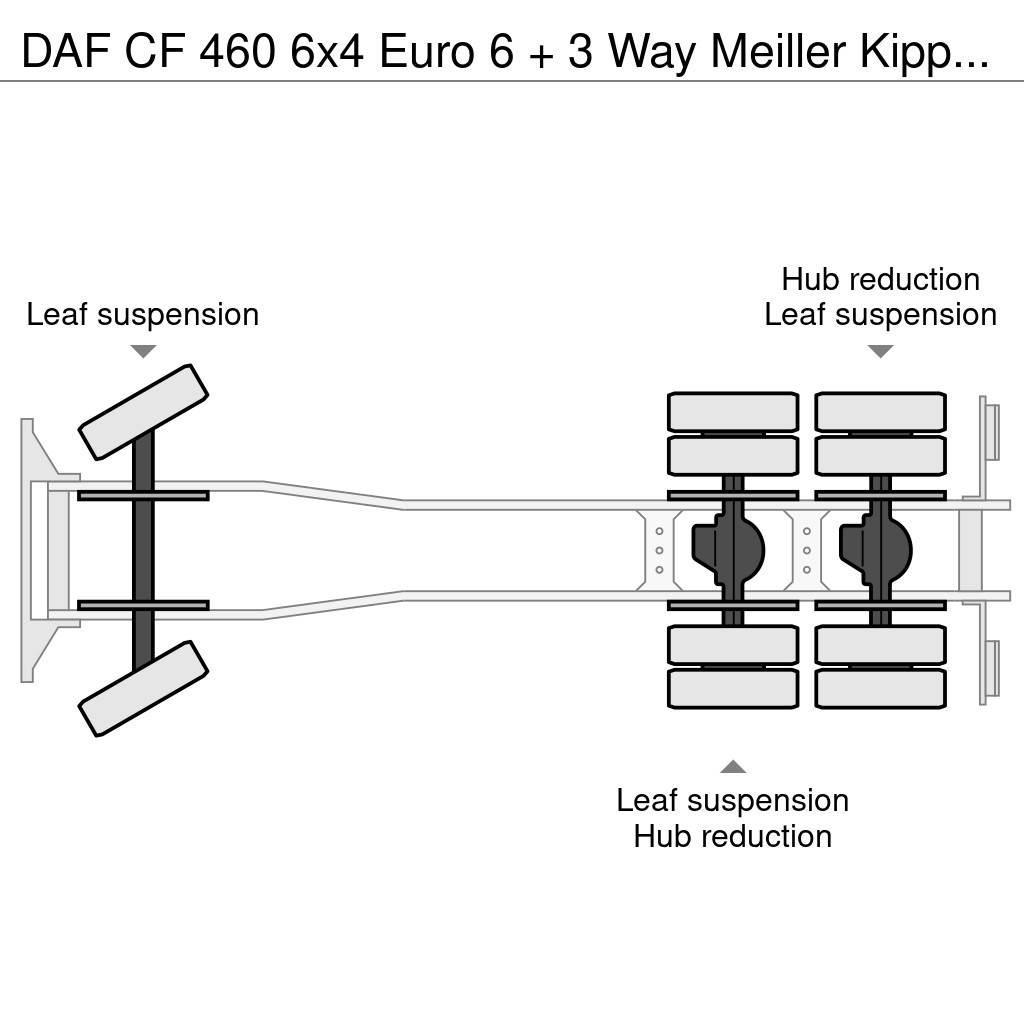 DAF CF 460 6x4 Euro 6 + 3 Way Meiller Kipper (Bordmati Camiões basculantes