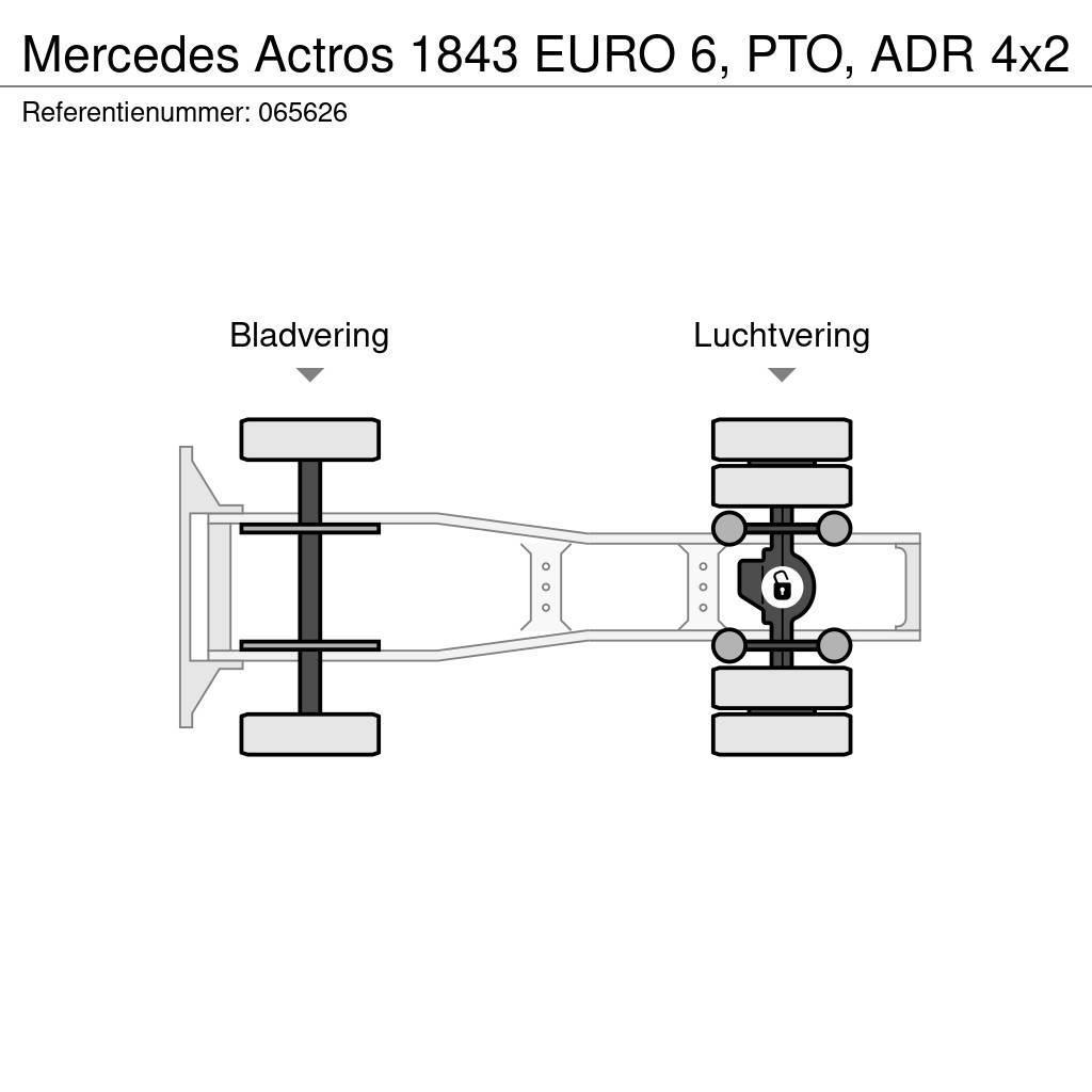 Mercedes-Benz Actros 1843 EURO 6, PTO, ADR Tractores (camiões)