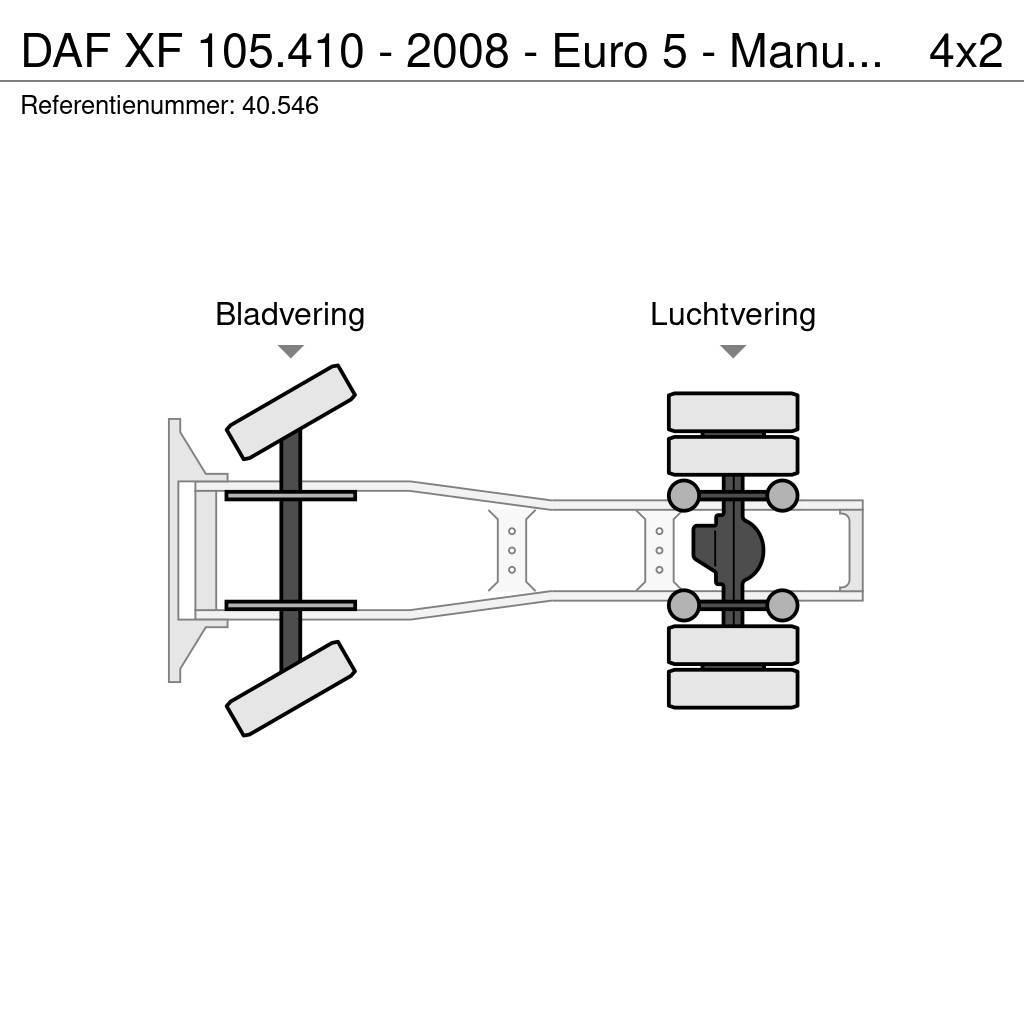 DAF XF 105.410 - 2008 - Euro 5 - Manual ZF - Retarder Tractores (camiões)