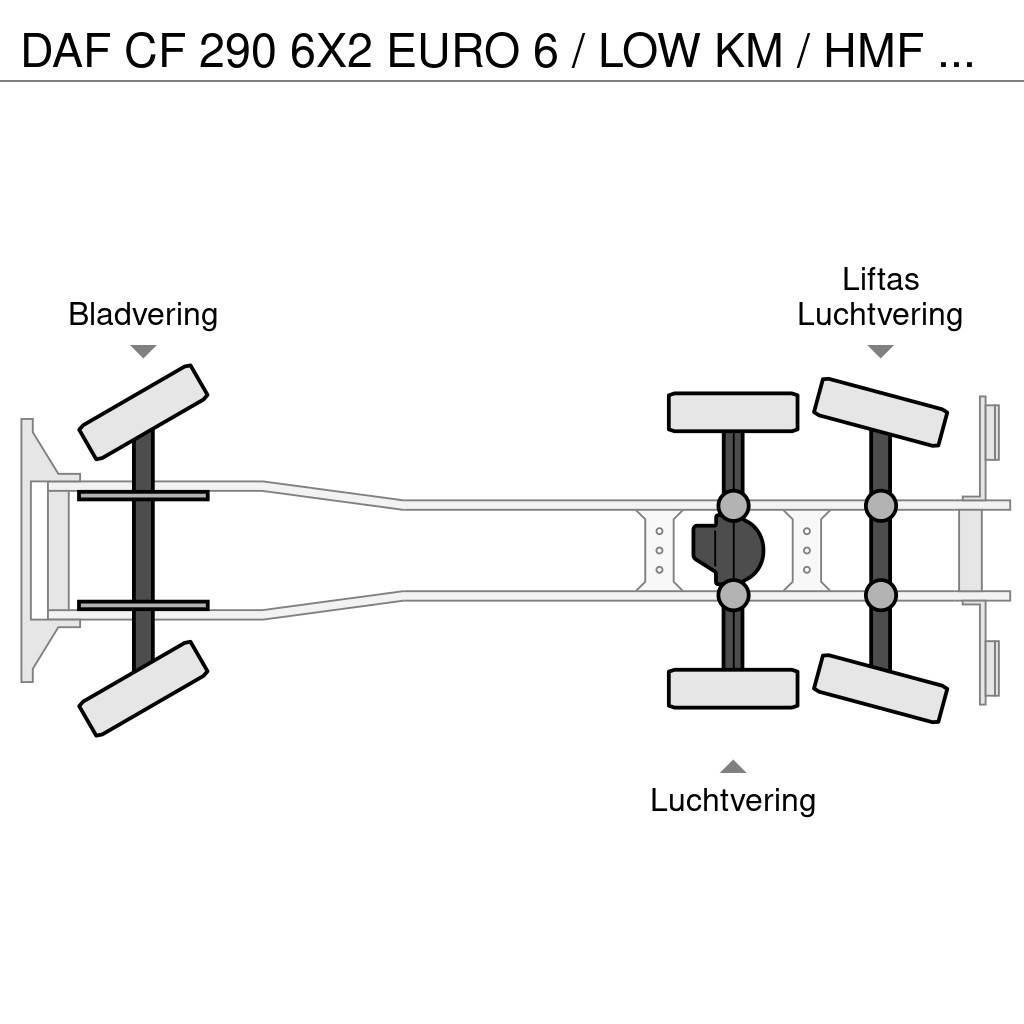 DAF CF 290 6X2 EURO 6 / LOW KM / HMF 3220 K6 / 32 T/M Camiões estrado/caixa aberta