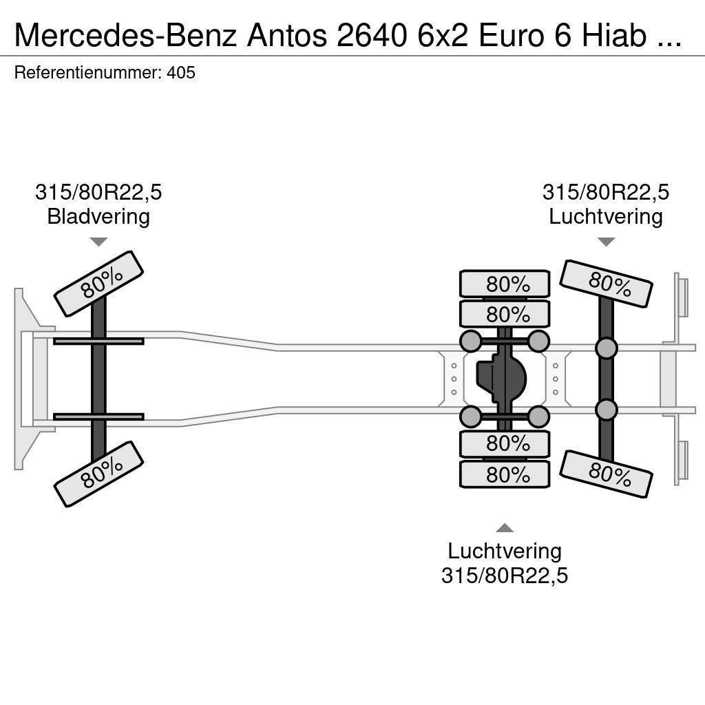 Mercedes-Benz Antos 2640 6x2 Euro 6 Hiab 166K Hipro 2 x Hydr. Ro Gruas Todo terreno