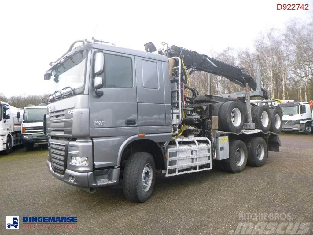 DAF XF 105.510 6x4 + Loglift F281S83 crane / timber tr Tractores (camiões)