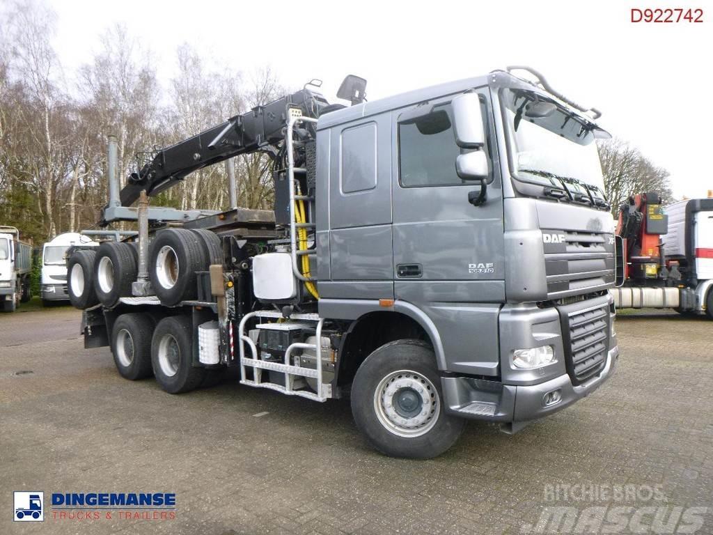 DAF XF 105.510 6x4 + Loglift F281S83 crane / timber tr Tractores (camiões)