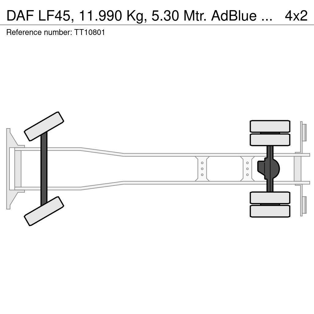 DAF LF45, 11.990 Kg, 5.30 Mtr. AdBlue Camiões estrado/caixa aberta