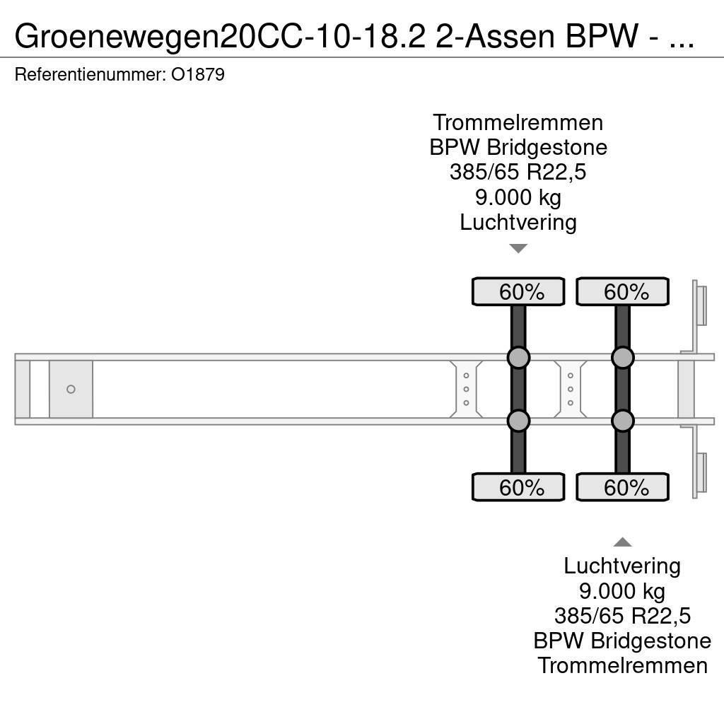 Groenewegen 20CC-10-18.2 2-Assen BPW - DrumBrakes - Air Suspen Semi Reboques Porta Contentores