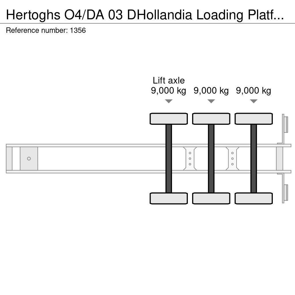  Hertoghs O4/DA 03 DHollandia Loading Platform 3 Ax Semi-Reboques Caixa Fechada