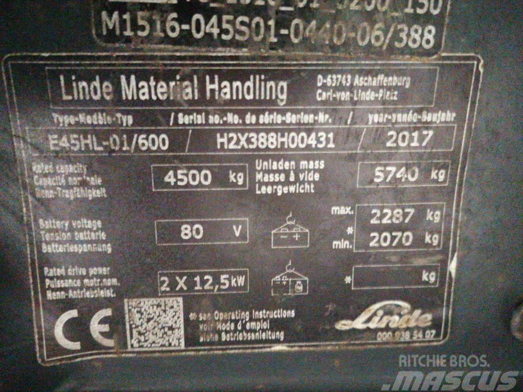 Linde E45HL/01-600 Empilhadores eléctricos