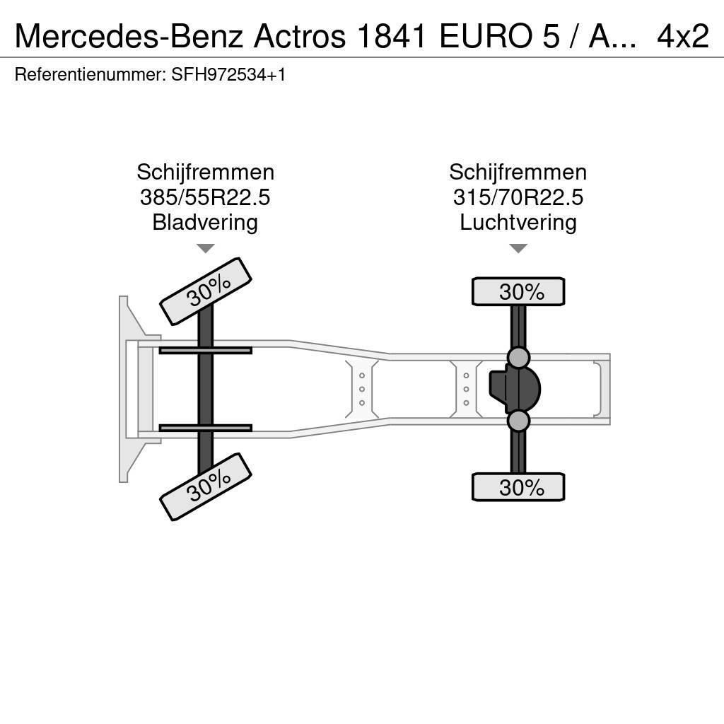 Mercedes-Benz Actros 1841 EURO 5 / AIRCO / RETARDER Tractores (camiões)