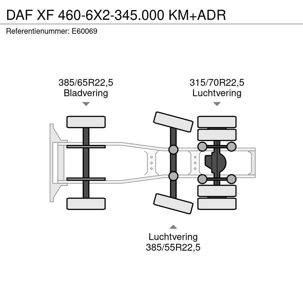 DAF XF 460-6X2-345.000 KM+ADR Tractores (camiões)