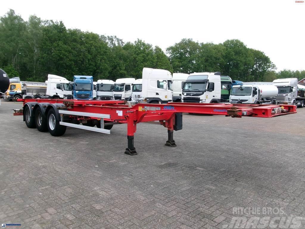 Asca 3-axle container trailer 20, 40, 45 ft Semi Reboques Porta Contentores