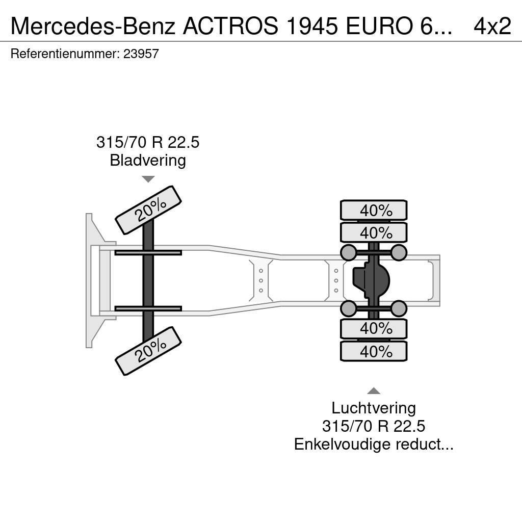 Mercedes-Benz ACTROS 1945 EURO 6 638.000KM Tractores (camiões)