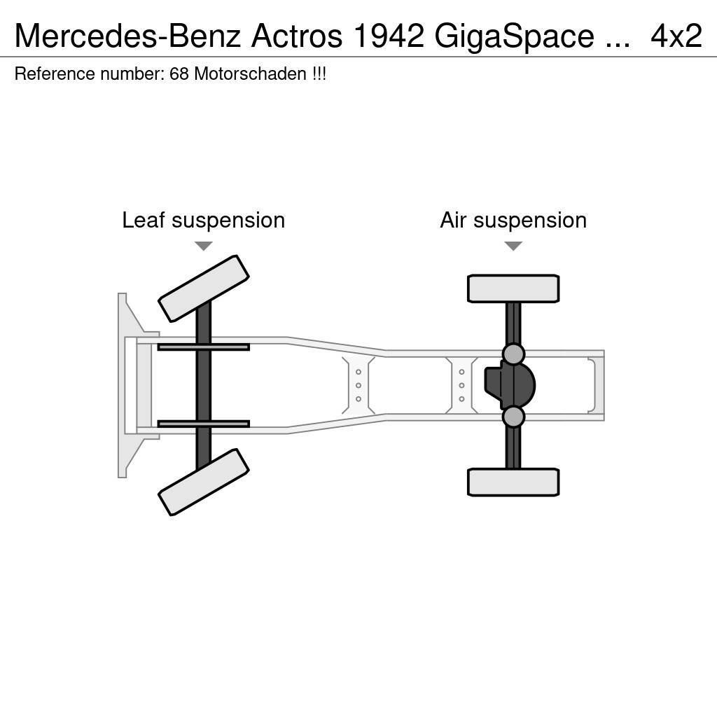 Mercedes-Benz Actros 1942 GigaSpace / Motorschaden !!! Tractores (camiões)