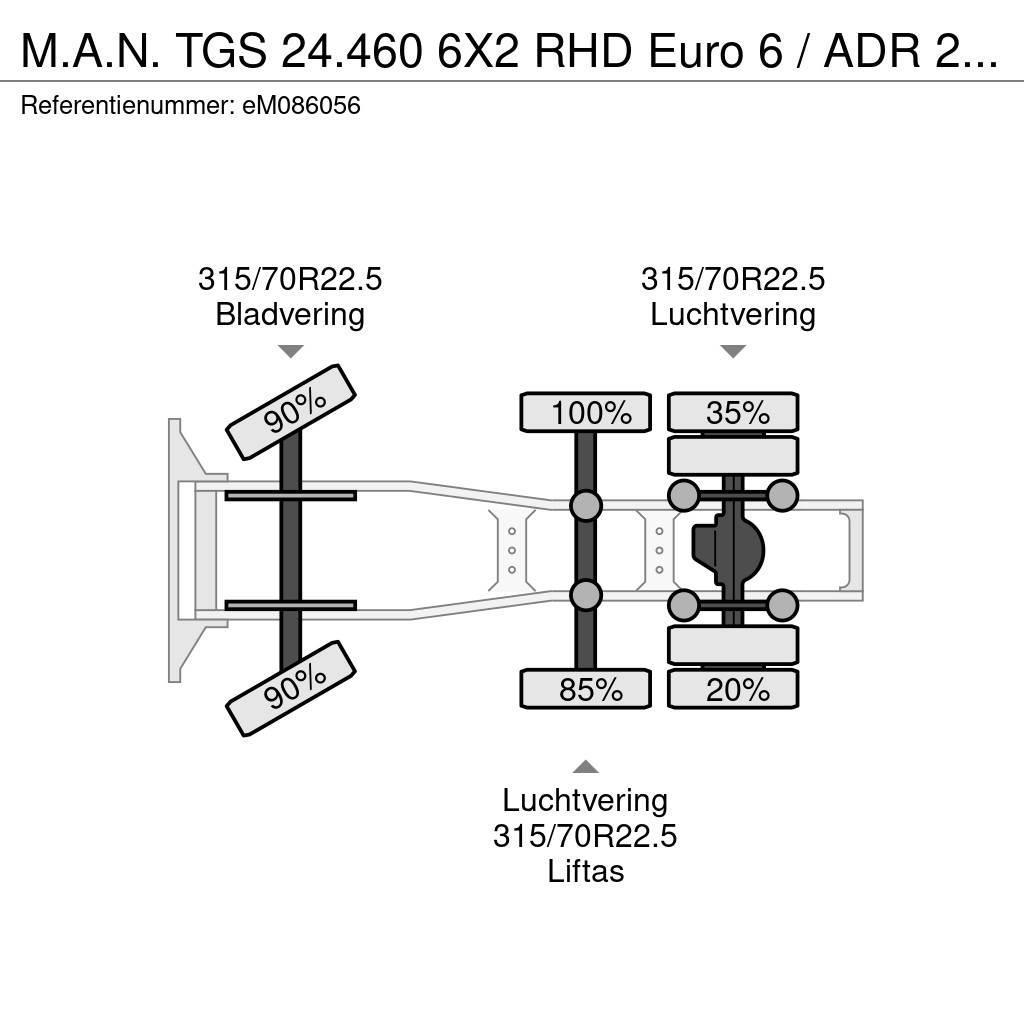 MAN TGS 24.460 6X2 RHD Euro 6 / ADR 25/07/24 Tractores (camiões)