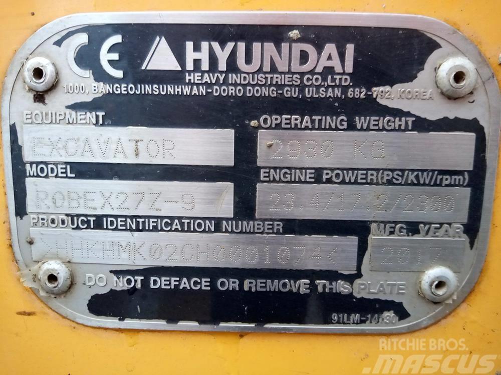 Hyundai Robex 27Z-9 Mini Escavadoras <7t