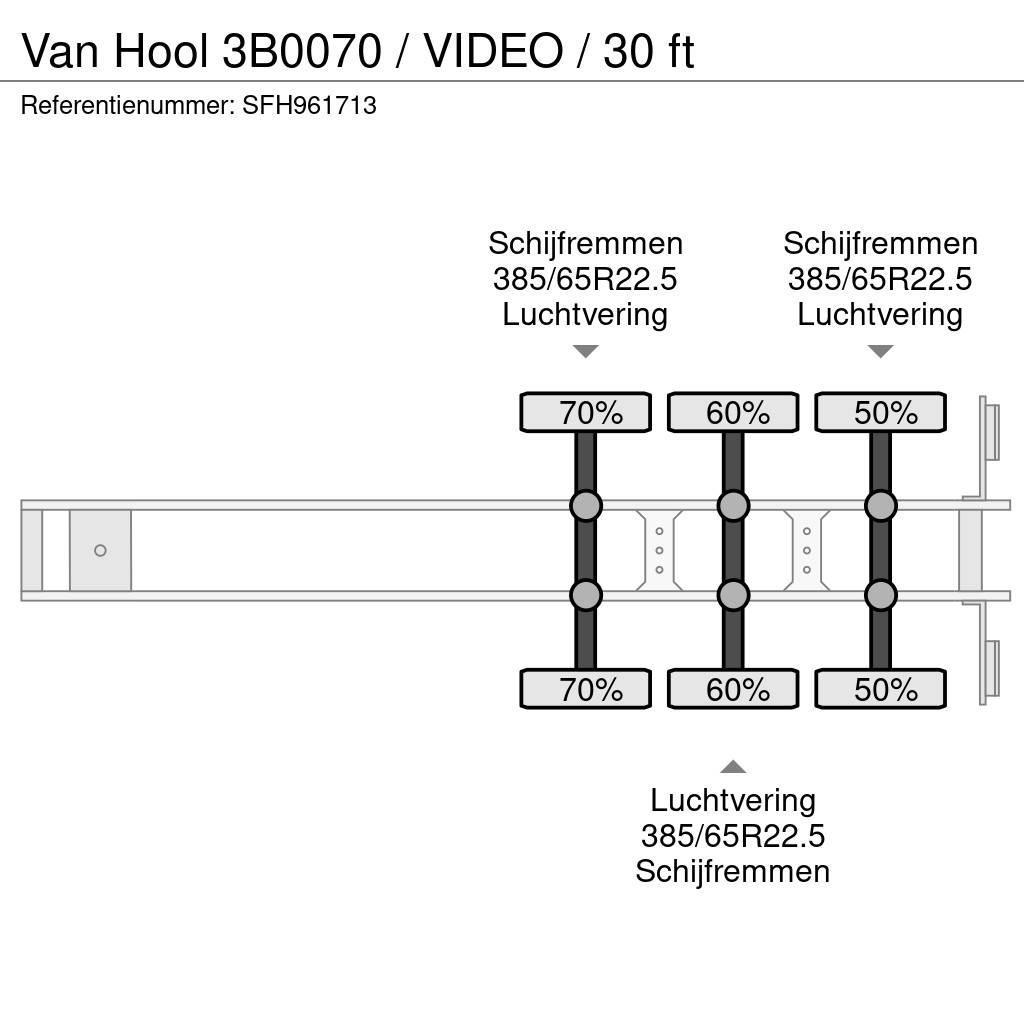 Van Hool 3B0070 / VIDEO / 30 ft Semi Reboques Porta Contentores