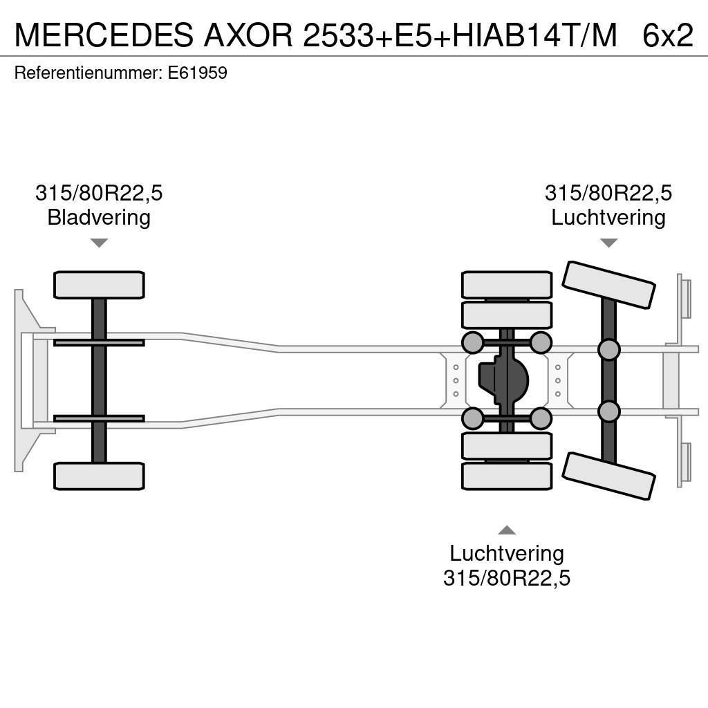 Mercedes-Benz AXOR 2533+E5+HIAB14T/M Camiões estrado/caixa aberta