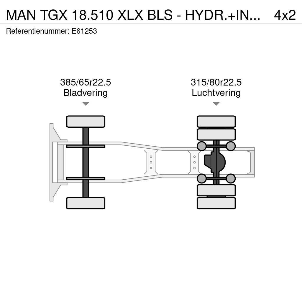 MAN TGX 18.510 XLX BLS - HYDR.+INTARDER Tractores (camiões)