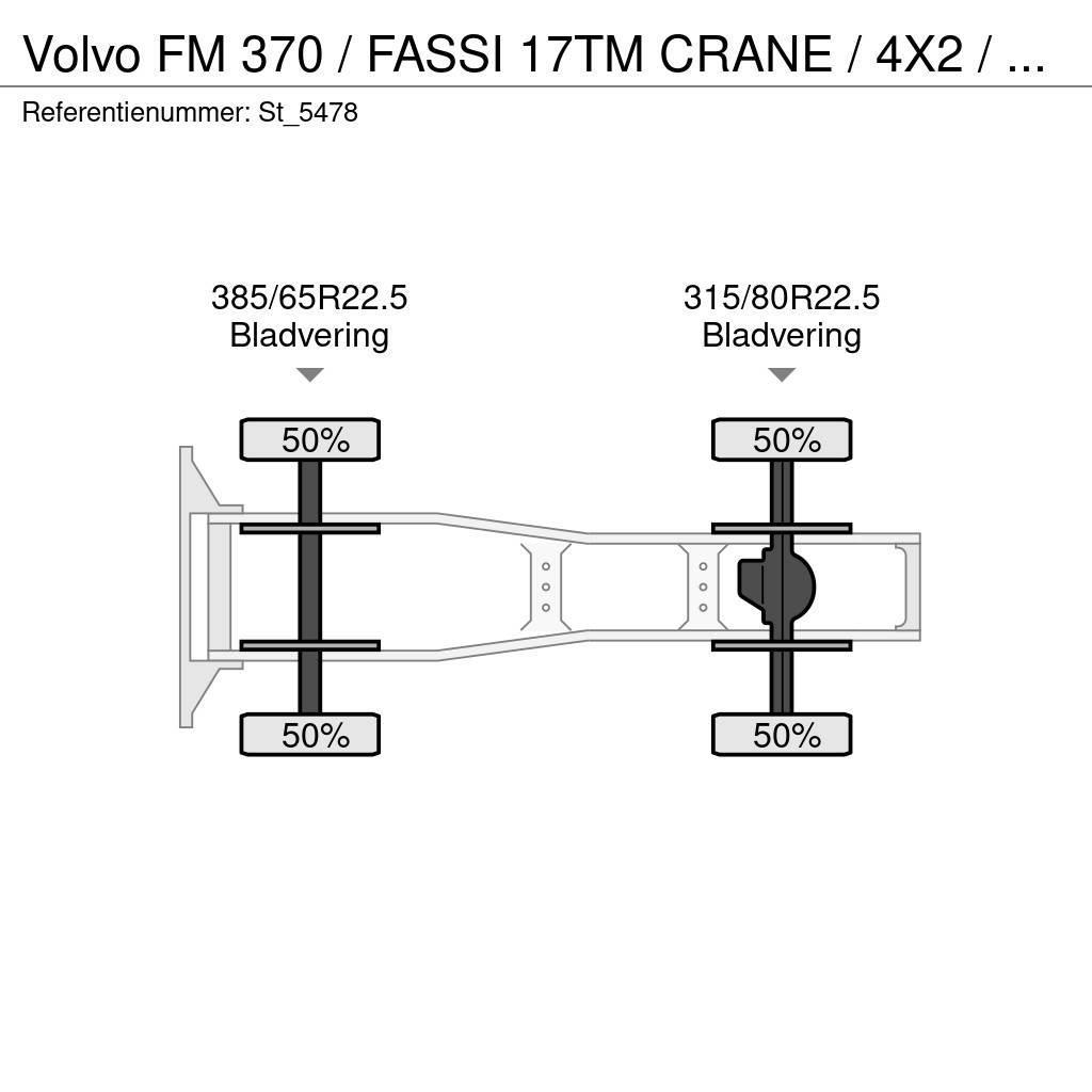 Volvo FM 370 / FASSI 17TM CRANE / 4X2 / E6 / GRUA / KRAN Tractores (camiões)