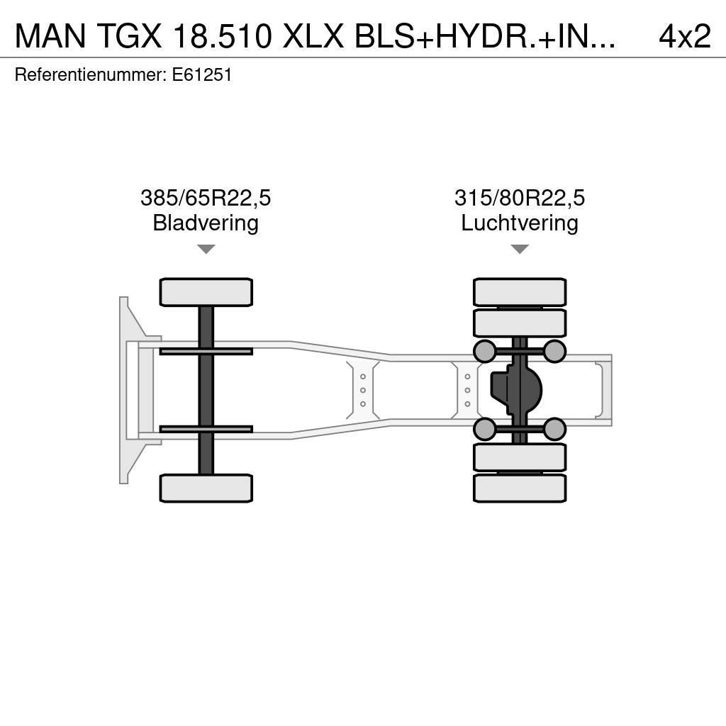 MAN TGX 18.510 XLX BLS+HYDR.+INTARDER Tractores (camiões)