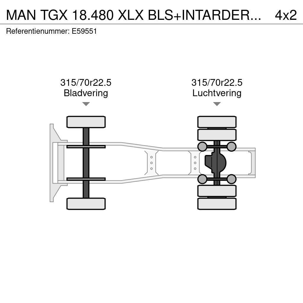 MAN TGX 18.480 XLX BLS+INTARDER+E5 Tractores (camiões)