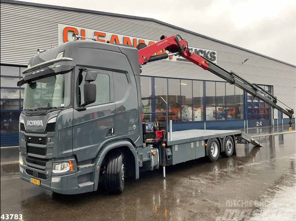 Scania R 650 Euro 6 V8 Retarder HMF 26 Tonmeter laadkraan Camiões de Transporte Auto