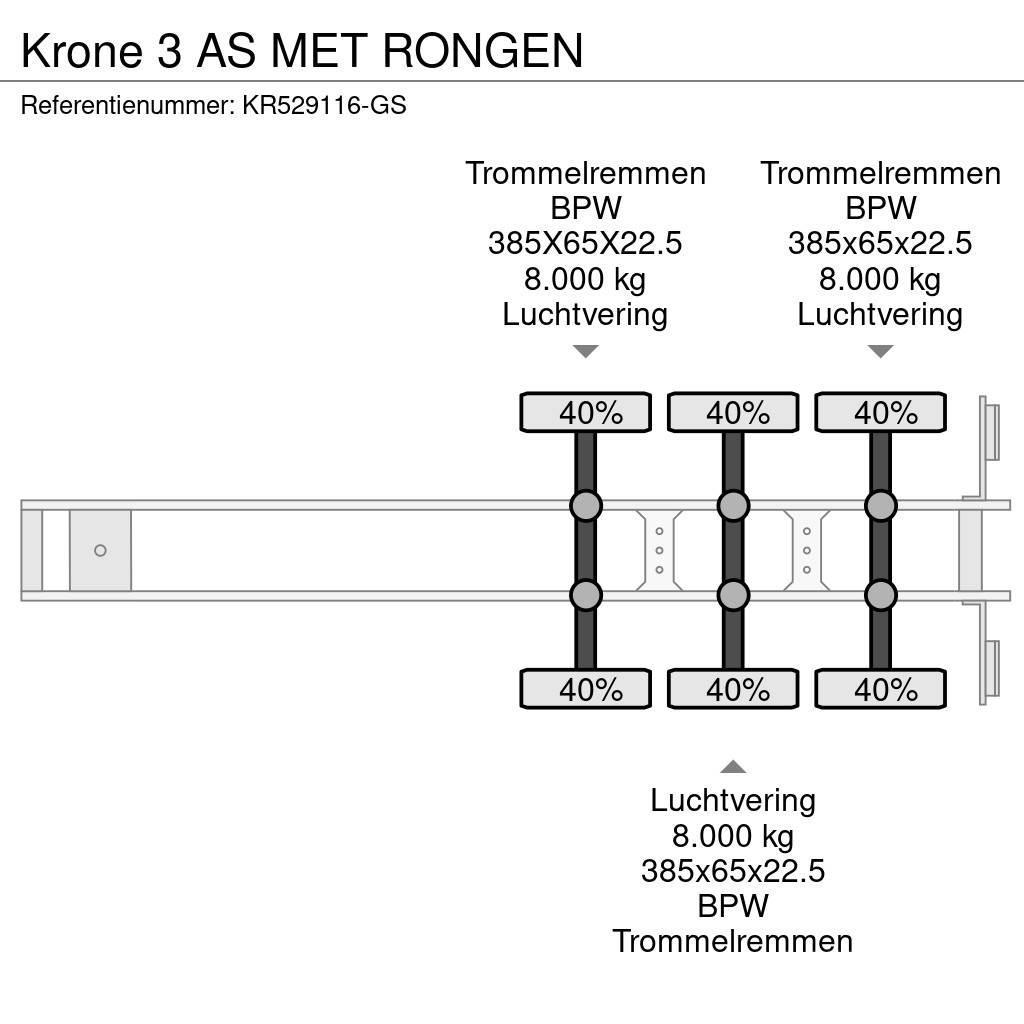 Krone 3 AS MET RONGEN Semi Reboques Cortinas Laterais