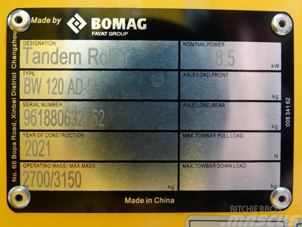 Bomag BW120AD-5 - 200 Hours! Kubota Engine Cilindros Compactadores tandem