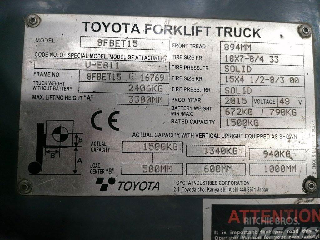 Toyota 8FBET15 Empilhadores eléctricos