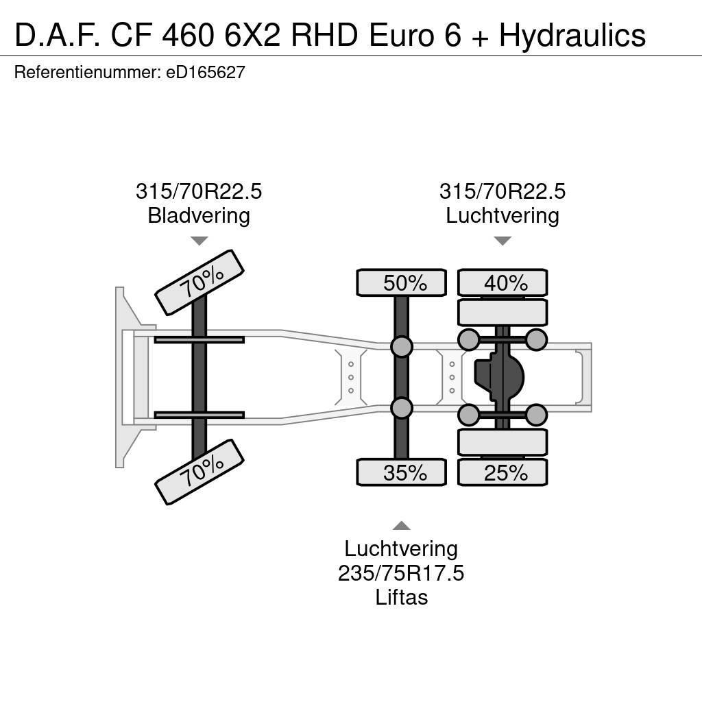 DAF CF 460 6X2 RHD Euro 6 + Hydraulics Tractores (camiões)