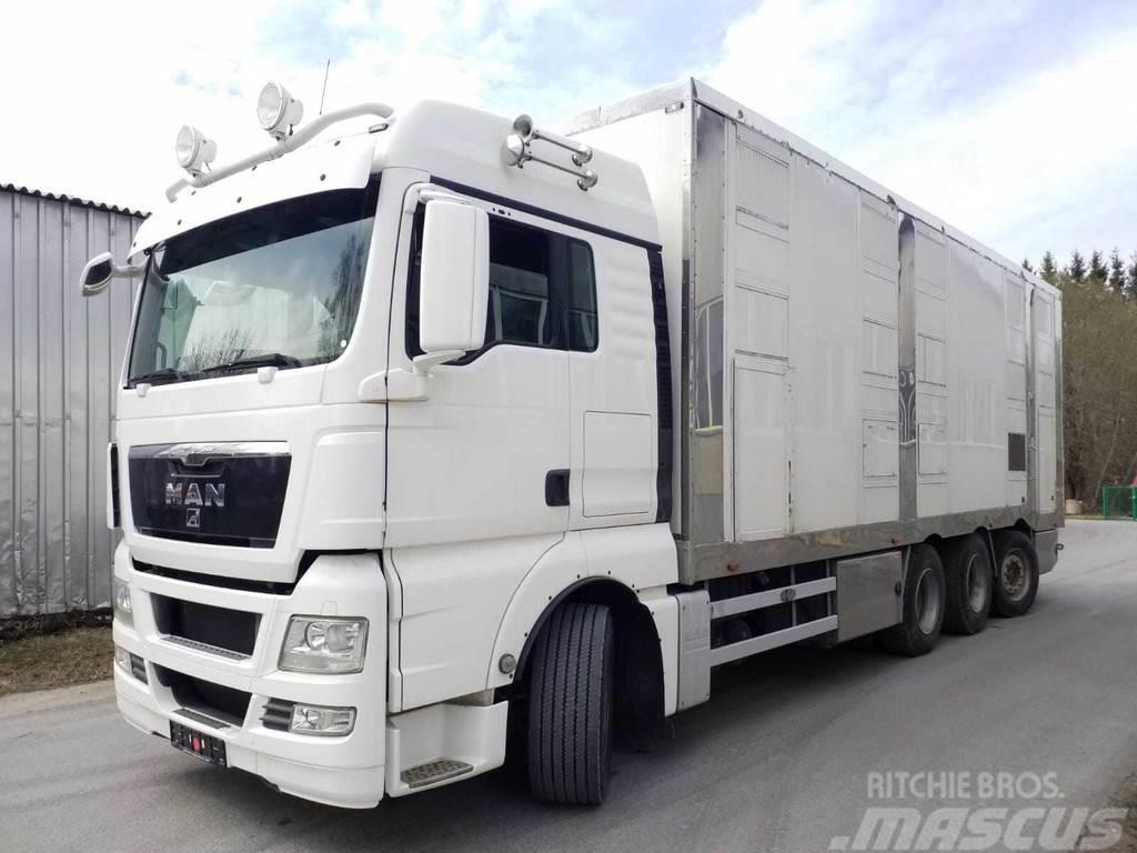MAN TGX 35.540 8X4 TRIDEM ANIMAL Camiões de transporte de animais