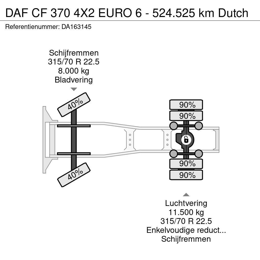 DAF CF 370 4X2 EURO 6 - 524.525 km Dutch Tractores (camiões)