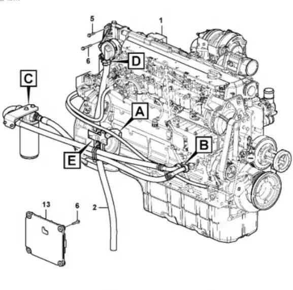 CAT C15 Diesel Motor E374 374D 374F C15 Engine Assy Transmissão