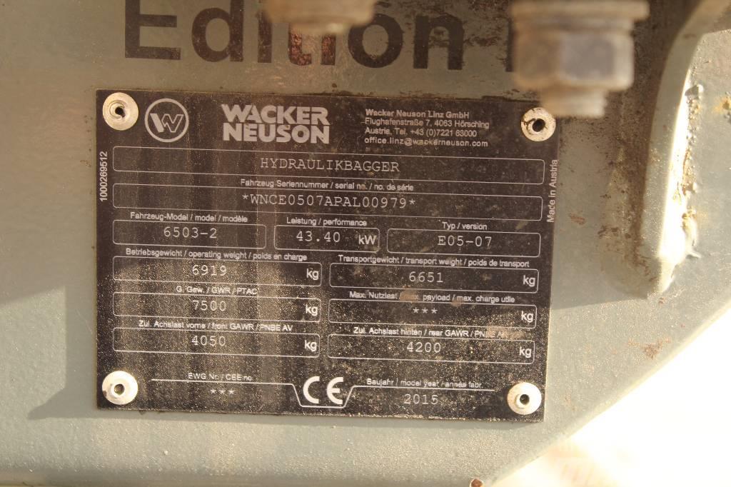 Wacker Neuson 6503 / Engcon, 5 työlaitetta, Rasvari, Lämmitin Escavadoras de rodas