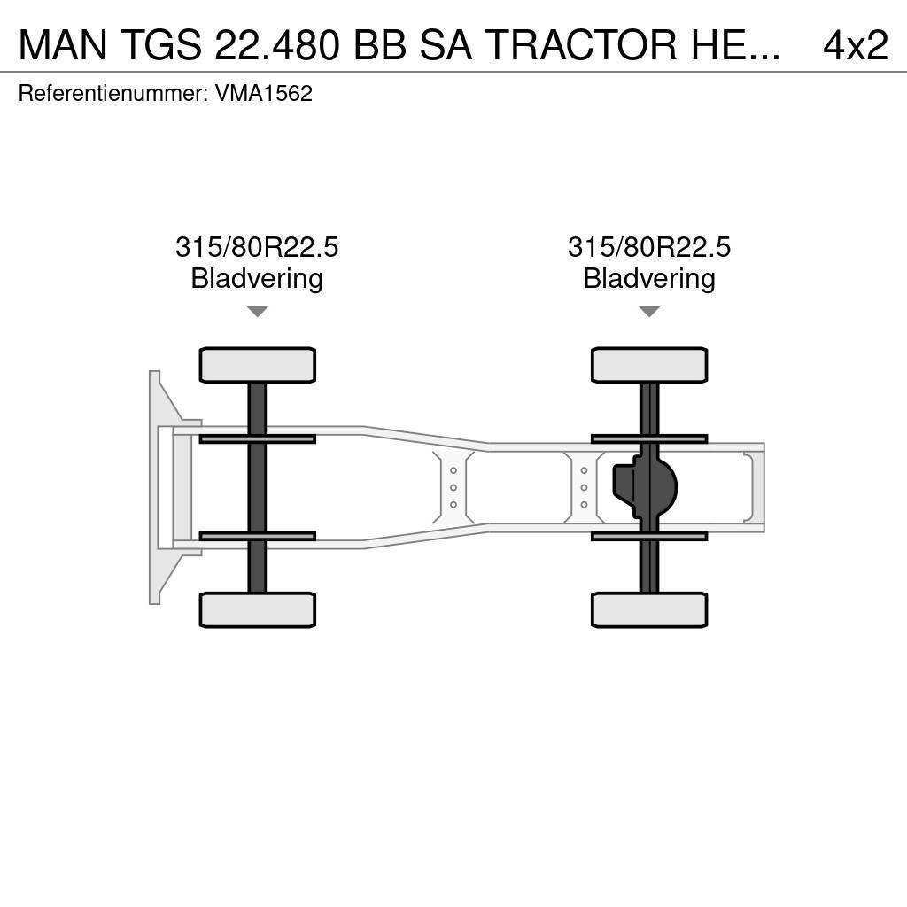 MAN TGS 22.480 BB SA TRACTOR HEAD (8 units) Tractores (camiões)